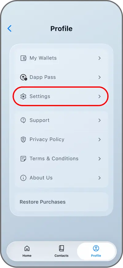 Coinductor app screen for Protect app access