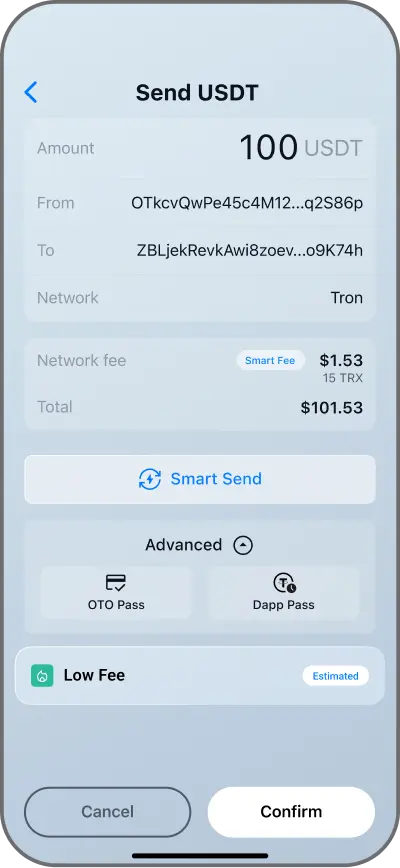 Coinductor app screen for Review every detail