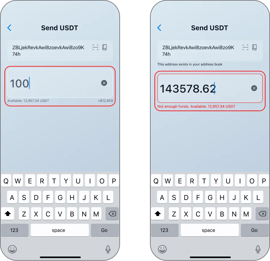 Coinductor app screen for Enter the amount